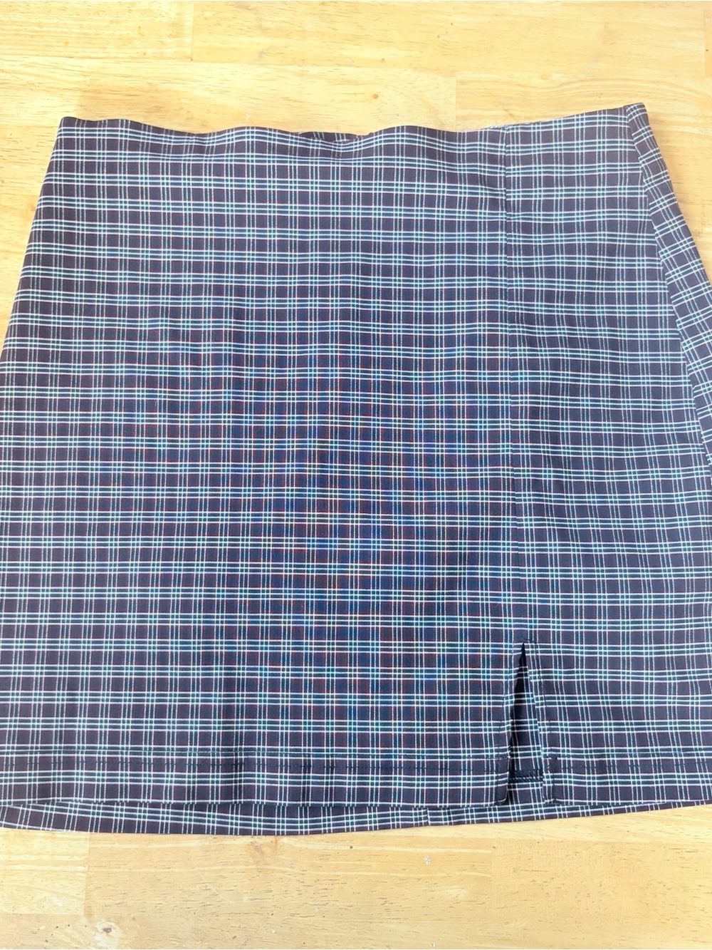 Urban Outfitters Navy and White Plaid Mini Skirt